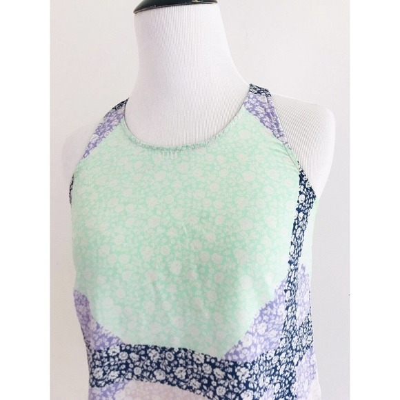 J Crew | Widowpane Silk Halter Top Womens Size 00 Purple Floral Sleeveless - Picture 7 of 11